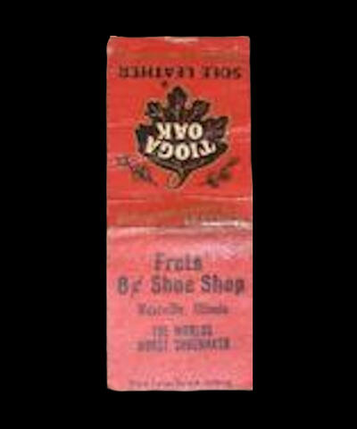 Frets&#39; 8c Shoe Shop Matchbook