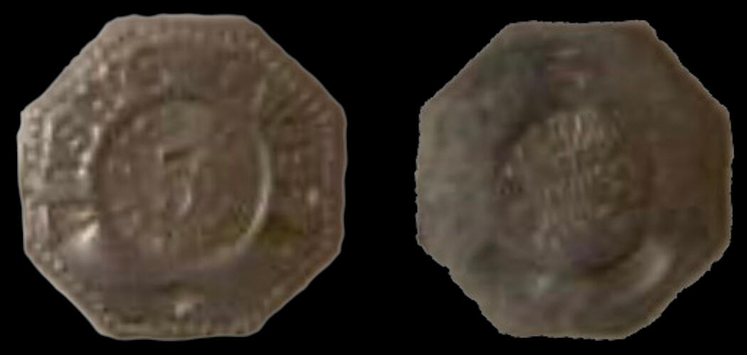 Wash's Tavern - 5¢ Token Aluminum | Octagon Vacketta #: Unlisted