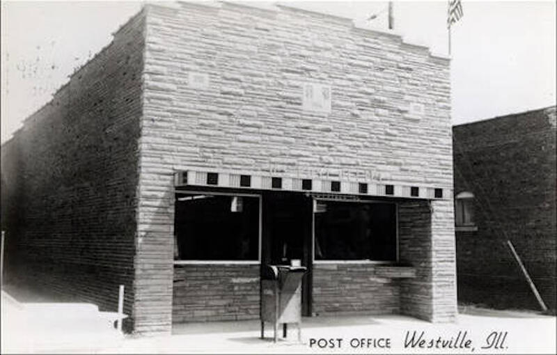 Westville Post Office Postcard
