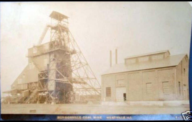 Bunsenville Coal Mine Westville Postcard