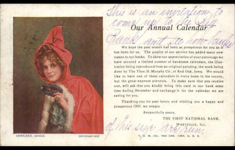 1909 First National Bank Postcard