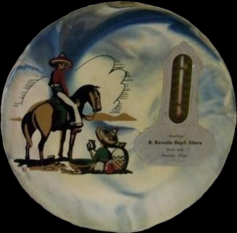 B Revello Dept Store Thermometer Advertising Plate
