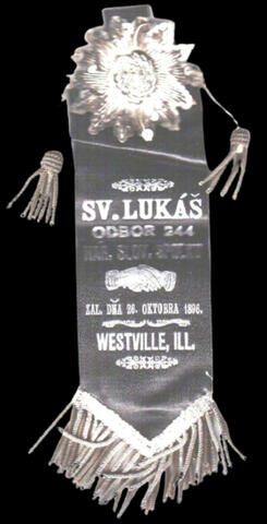1896 Saint Lukas Committee Lithuanian Society Ribbon