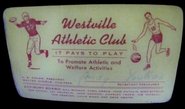 Westville Athletic Club Membership Card