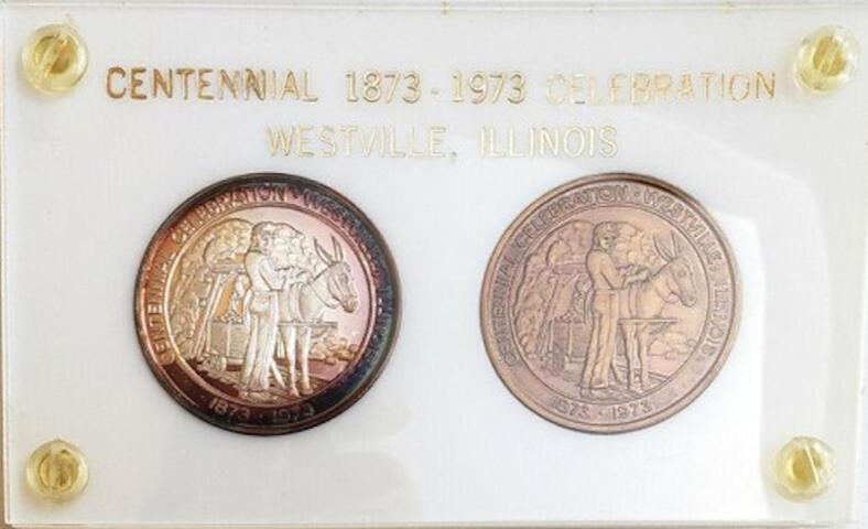 Westville Centennial Celebration Medals Special Silver &amp; Bronze Set