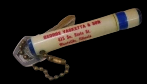 Vacketta &amp; Son Blue &amp; White Key Chain